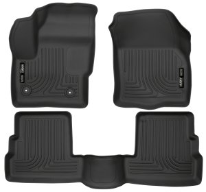 Lincoln MKC Floor Liners - Front + Rear - Husky Liners - WeatherBeater - Black - 2015